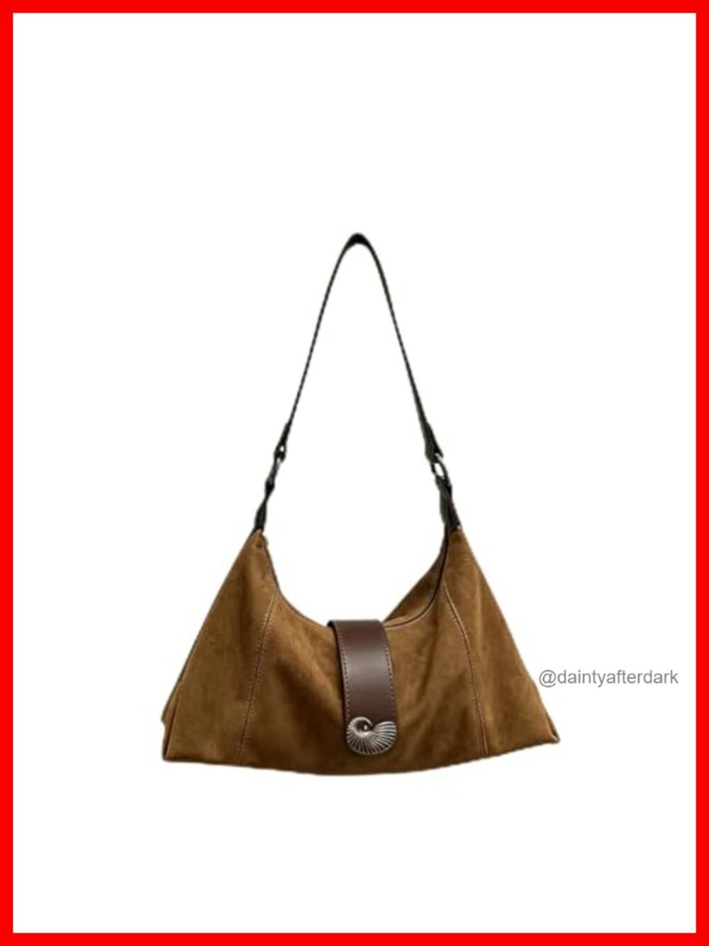 Suede Hobo Shoulder Bag Tote Handbag